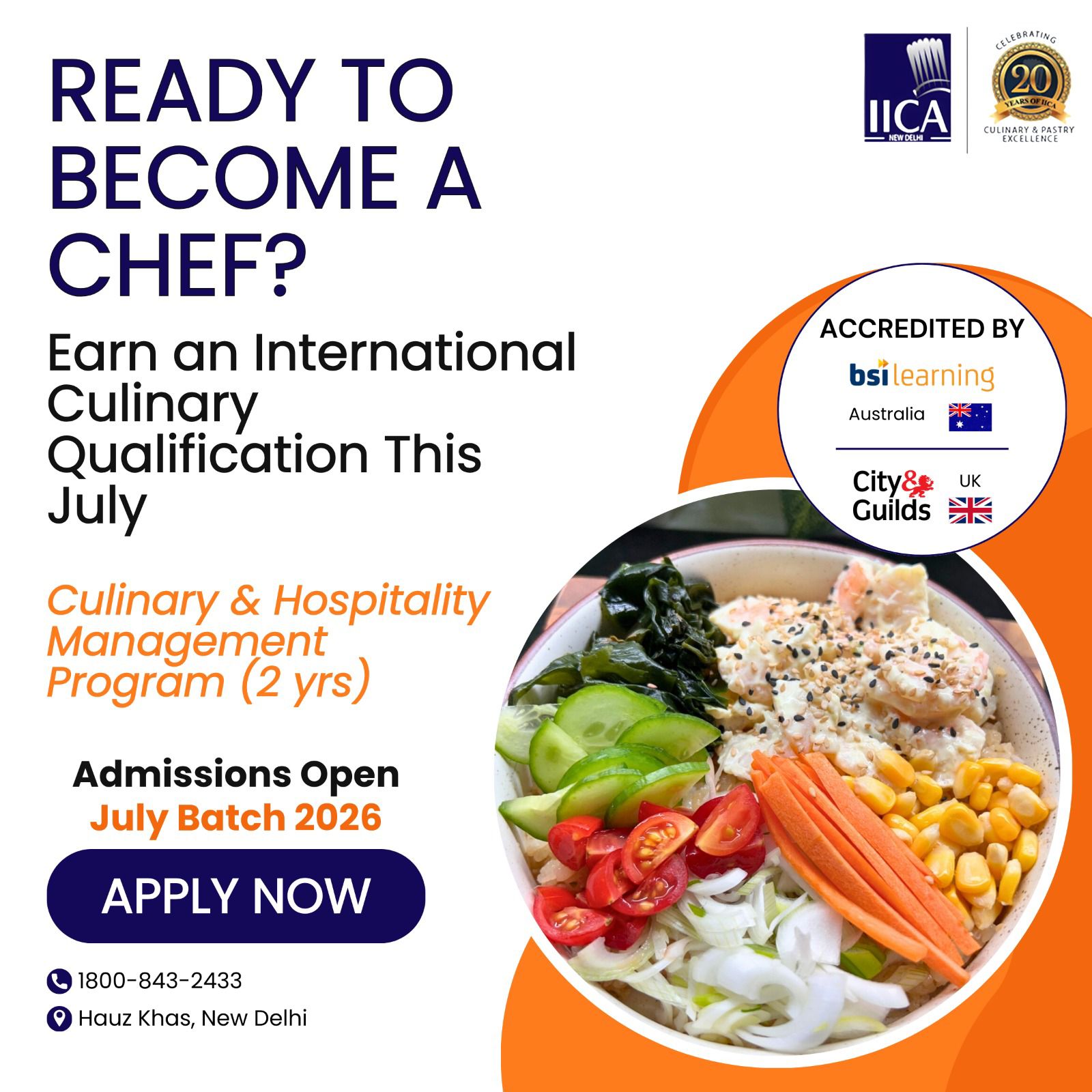 Enroll Now in Our Culinary & Pastry Hospitality Management Programs